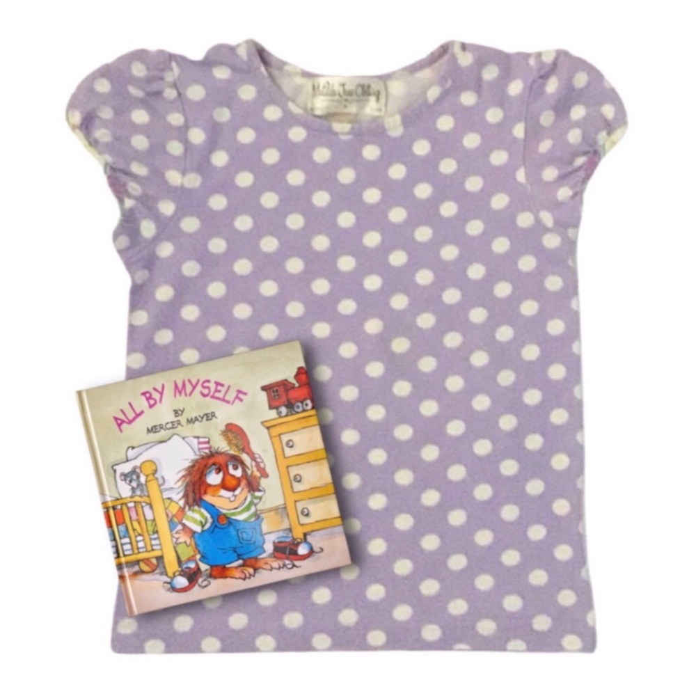 MATILDA JANE •  Good Hart Polka Dot Blue Bell Tee Top